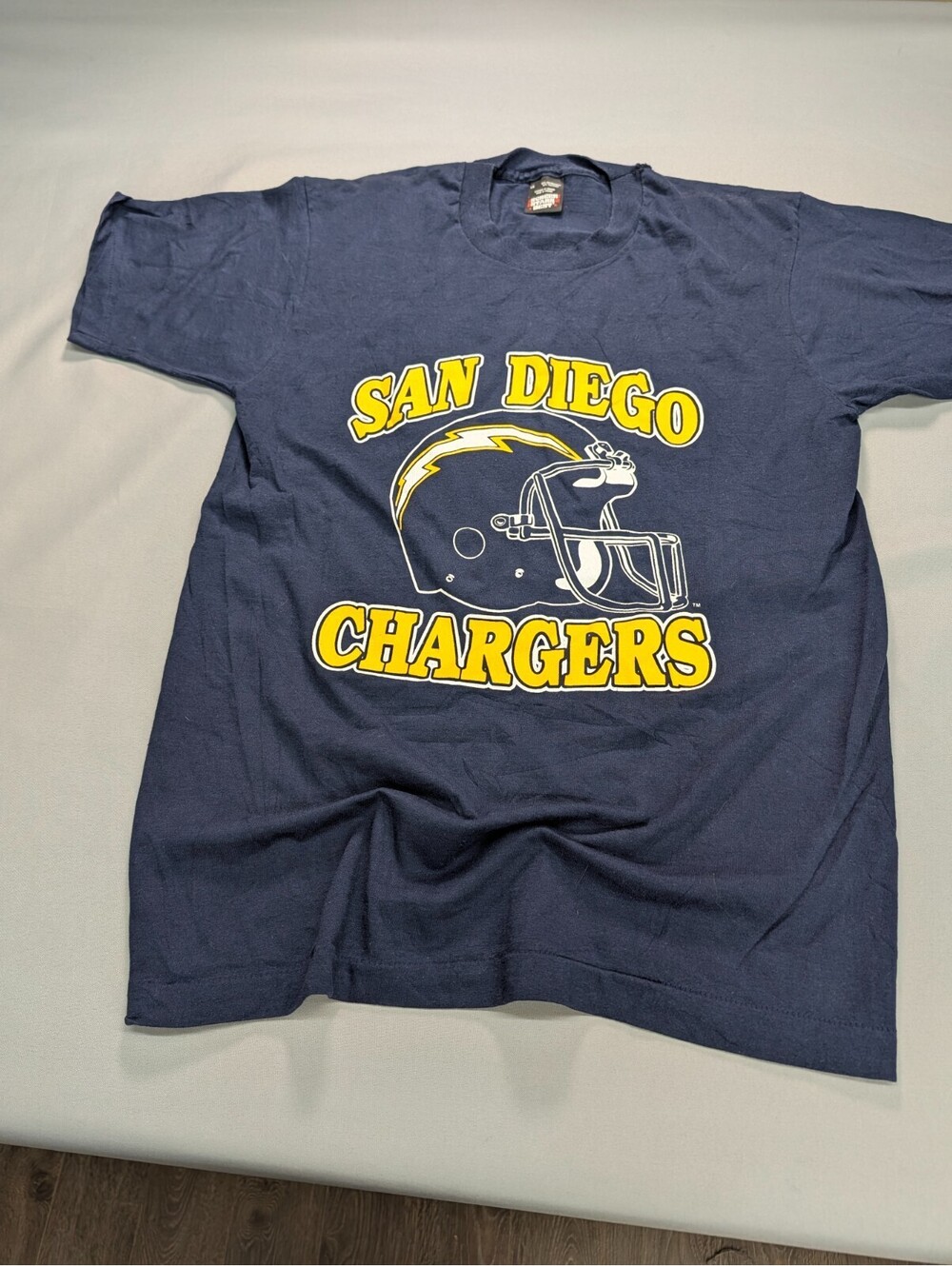 San Diego Chargers Screen Stars Shirt Large Blue Vintage 80s